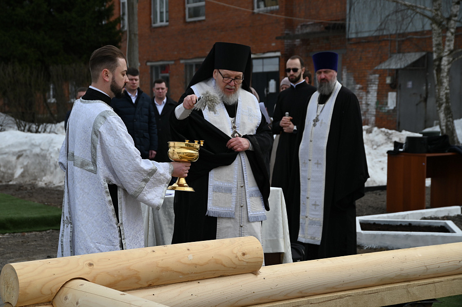 Закладка храма на территории КП-3 г. Электростали